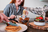 Golden Organic Vermont Maple Syrup - Glass Leaf: 12 Single / 8.4 oz Christmas gift -Feasting and Fasting
