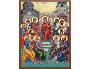 The Pentecost (II) - Hand painted icon of Jesus Christ - Greek Supplier