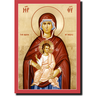 Orthodox Icons of Theotokos Queen of Angels Icon