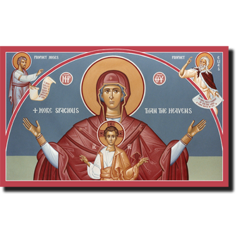 Orthodox Icons Theotokos: More Spacious than Heavens Icon