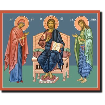 Orthodox Icons of Jesus Christ Deisis: Jesus Christ, Theotokos, Saint John the Baptist Orthodox Bookstore