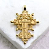 Ornate Old Believer Cross - 14kt Gold handcrafted Cross Pendant