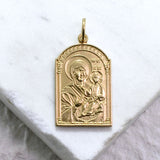Mother of God Medallion - Handcrafted 14kt Gold Medallion