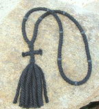 Black Bead Wool Prayer Ropes 4 Ply - 100 Knot- Various colors