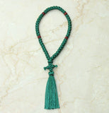 Forest Green Satin 50-knot Russian Prayer Rope with Tassel - 7 Colors to choose from