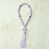 Lavender Satin 50-knot Russian Prayer Rope with Tassel - 7 Colors to choose from
