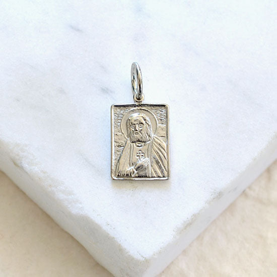 Saint Seraphim Medallion - Handcrafted Sterling Silver Medallion
