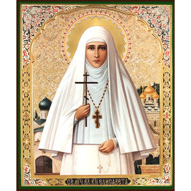 Orthodox Icons Saint Grand Duchess Elizabeth - Sofrino Large Size Russian Silk Icon