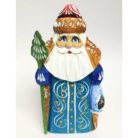 Russian Santa - Hand Carved Hand Painted Santa Claus Russian Father Frost - Christmas Gift