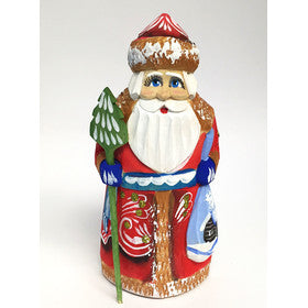 Russian Santa - Hand Carved Hand Painted Santa Claus Russian Father Frost - Christmas Gift