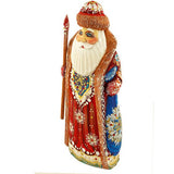 Russian Santa - Hand Carved Hand Painted Santa Claus Russian Father Frost With Bag of Goodies - Christmas Gift