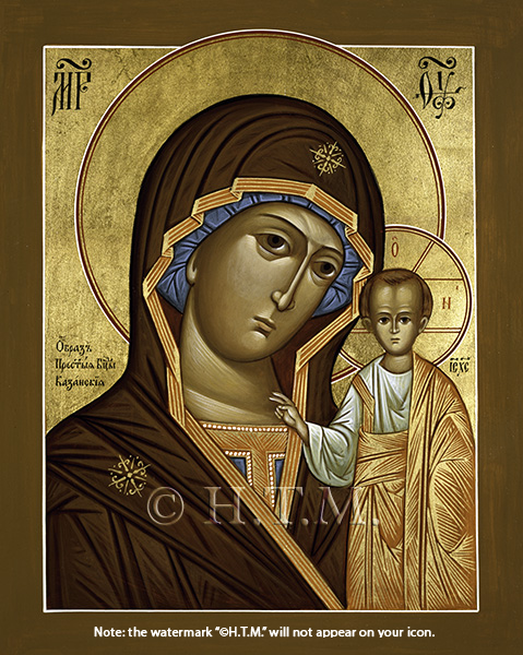 Orthodox Icon of Theotokos - Mother of God of Kazan - MPOV