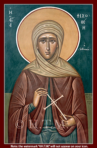 Orthodox Icon Saint Philothei—by Kontoglou