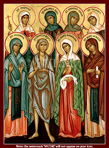 Orthodox Icons of Saints Eight Righteous Women