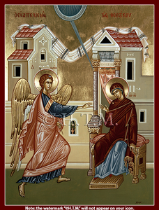 Orthodox Icons of Theotokos Annunciation - Mother of God and Archangel Gabriel - MPOV