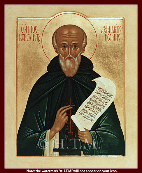 Orthodox Icon Saint Benedict