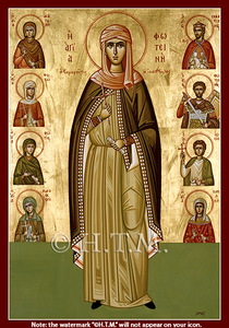 Orthodox Icon Saint Photini and her Family