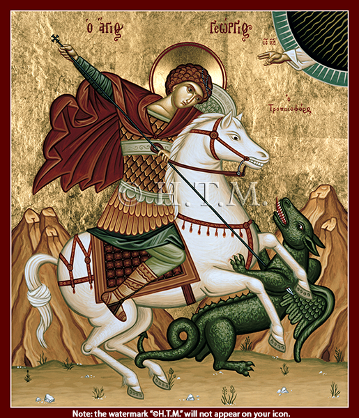 Orthodox Icon Saint George on a Horse