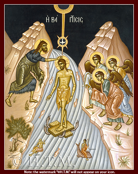 Orthodox Icons Great Feast Icon - Baptism of Our Saviour - The Holy Theophany (Epiphany)