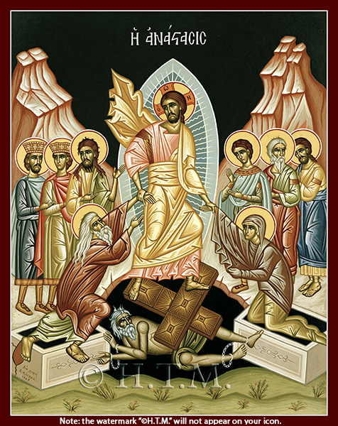 Orthodox Icons of Jesus Christ The Feast of Feasts - Pascha - Resurrection 