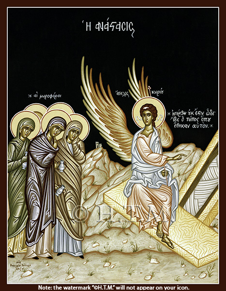 Orthodox Icon Myrrh-bearers at the Tomb