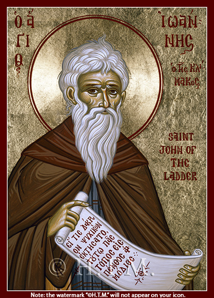 Orthodox Icon Saint John of the Ladder (Climacus)
