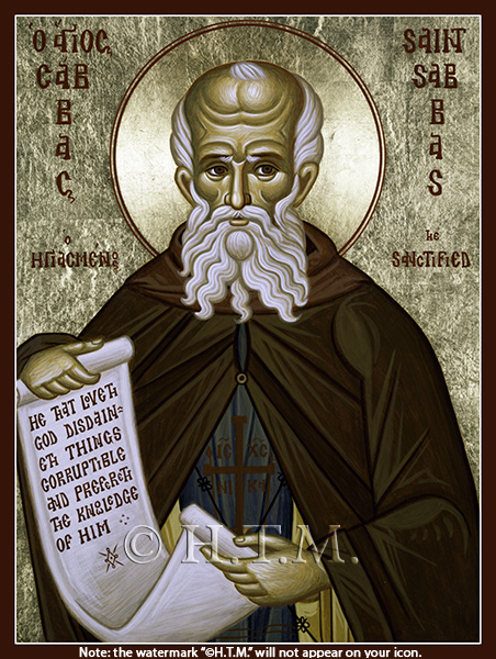 Orthodox Icon Saint Sabbas the Sanctified