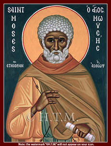Orthodox Icon Saint Moses the Ethiopian