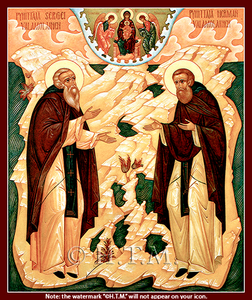 Orthodox Icon Saint Sergius and Saint Herman of Valaam