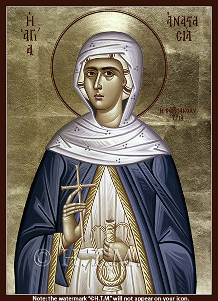 Orthodox Icon Saint Anastasia the Deliverer from Potions