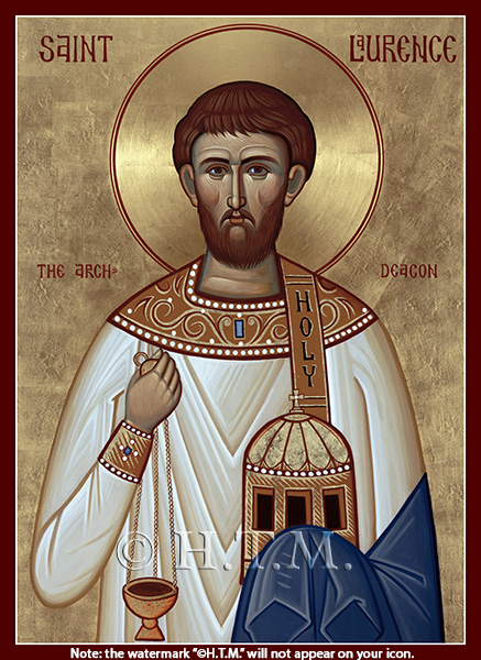Orthodox Icon Saint Laurence the Archdeacon