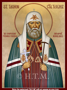 Orthodox Icon Saint Tikhon the Confessor, Patriarch of Moscow