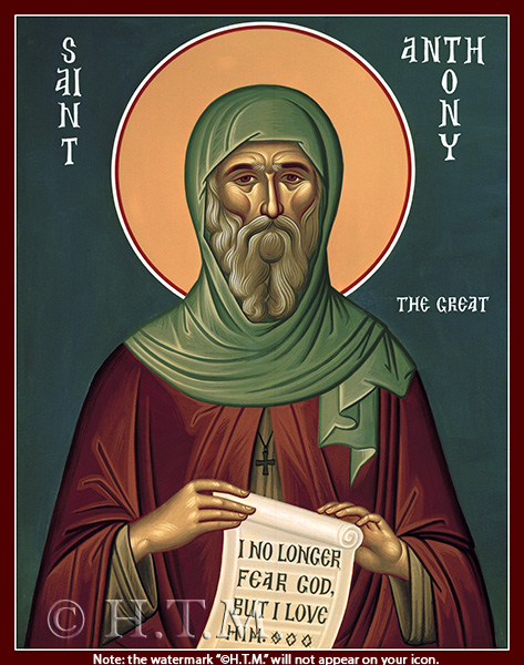 Orthodox Icon Saint Anthony the Great
