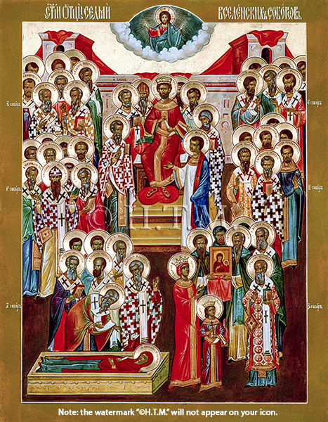 Orthodox Icon Seven Ecumenical Councils - Saint S Collection