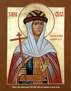 Orthodox Icon Saint Olga, Equal to the Apostles