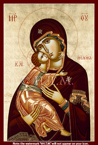 Orthodox Icon Theotokos: Eleousa ("The Merciful") - Mother of God - MPOV