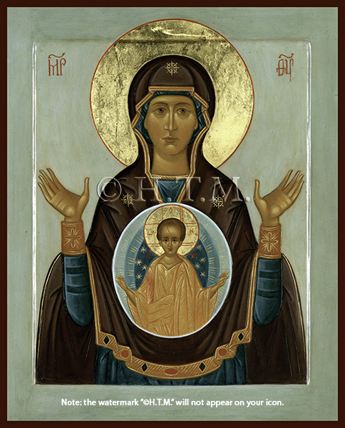 Orthodox Icon of Theotokos Mother of God of the Sign - MPOV