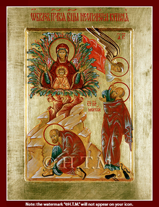 Orthodox Icons of Saints - Saint Moses and the Burning Bush