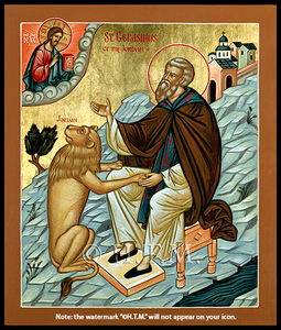 Orthodox Icon Saint Gerasimus of Jordan
