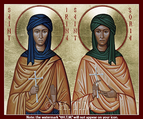 Orthodox Icons African Martyrs -Saint Sophia & Saint Irene