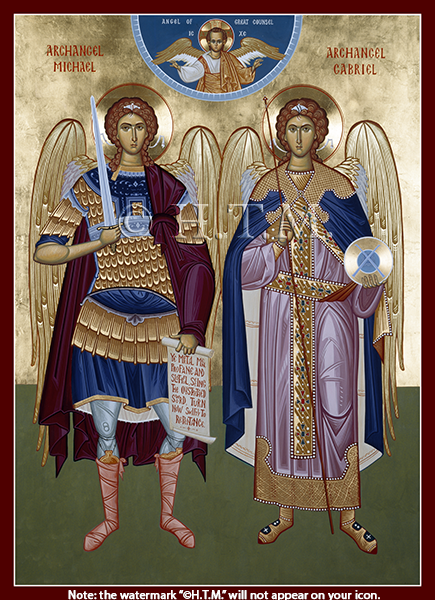 Orthodox Icons of Saints Archangels Michael & Gabriel