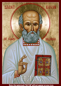 Orthodox Icon Saint Kevin of Glendalough