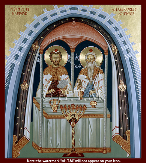 Orthodox Icon Prophets Moses & Aaron The Tabernacle of Witness - Saint Moses and Saint Aaron