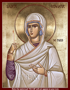 Orthodox Icon Saint Genevieve of Paris