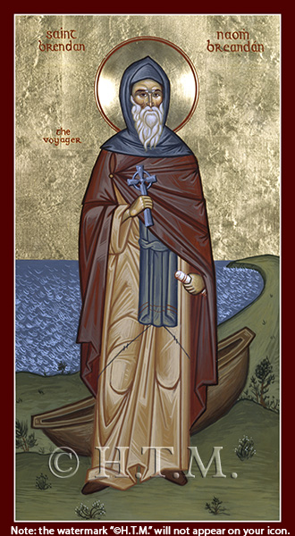 Orthodox Icon Saint Brendan the Voyager