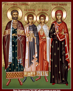 Orthodox Icon Saint Eustathius and his Family