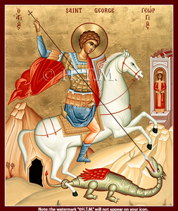 Orthodox Icon Saint George on a Horse