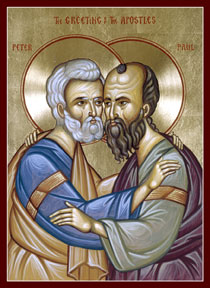 Orthodox Icons of Saints  Saint Peter and Saint Paul