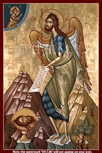 Orthodox Icon Saint John the Baptist - The Forerunner by Kontoglou (full-stature)