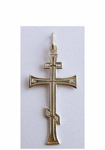 Three Bar Orthodox Cross Sterling Silver - Cross Pendant